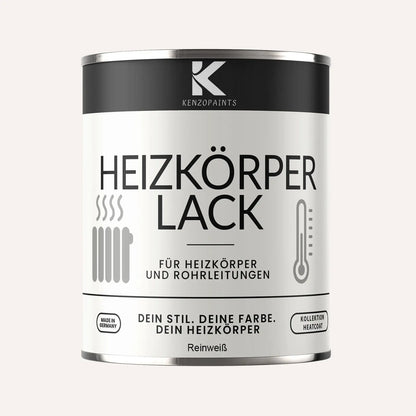 Kenzopaints Heizkörperlack Heizungslack - Reinweiß (RAL 9010) - Kenzopaints