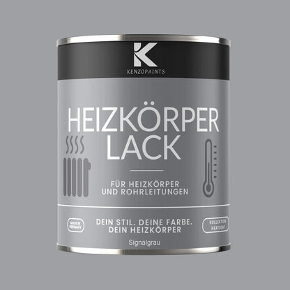 Kenzopaints Heizkörperlack Heizungslack - Signalgrau (RAL 7004) - Kenzopaints
