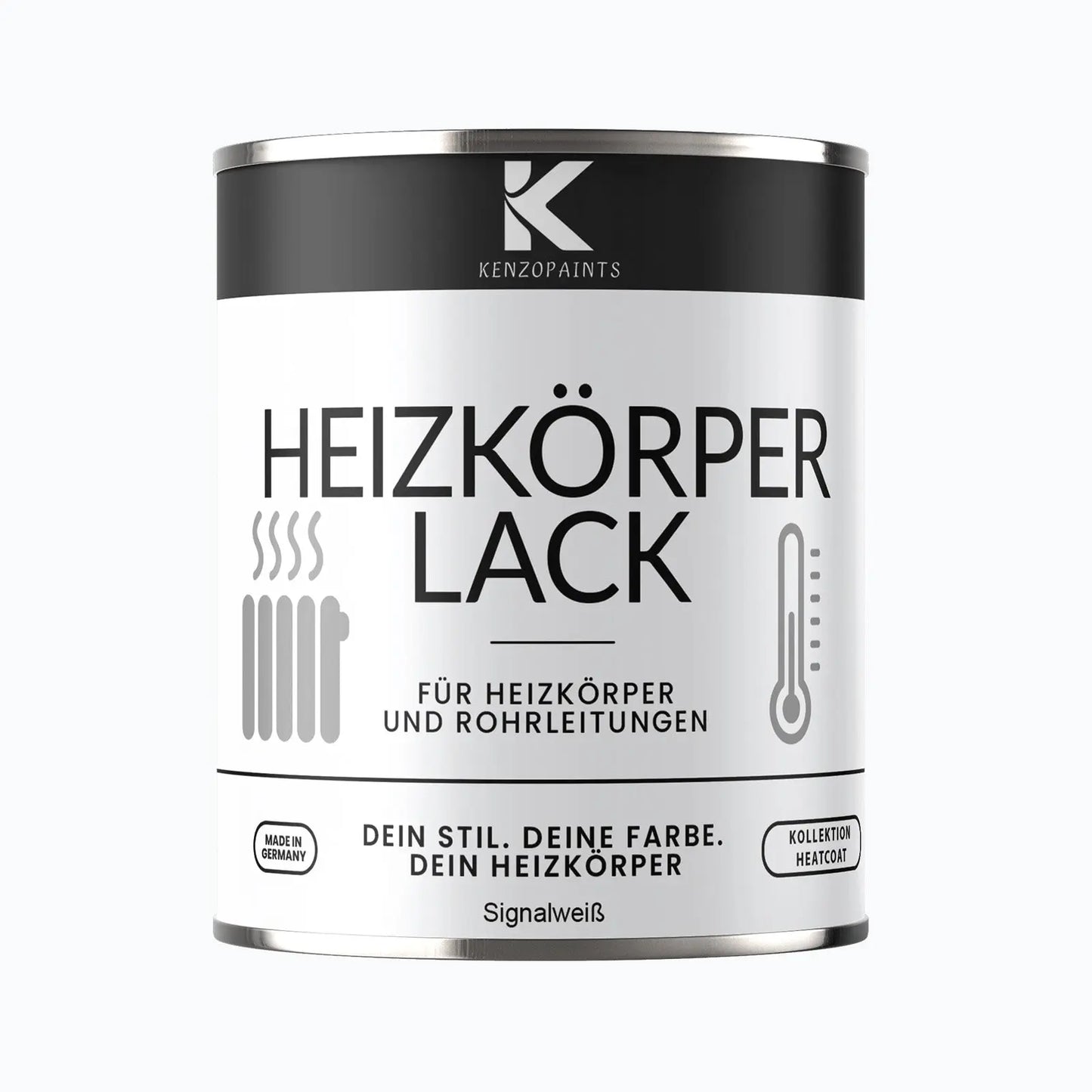Kenzopaints Heizkörperlack Heizungslack - Signalweiß (RAL 9003) - Kenzopaints