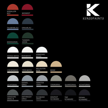 Kenzopaints Heizkörperlack Heizungslack - Schwarzgrau (RAL 7021) - Kenzopaints