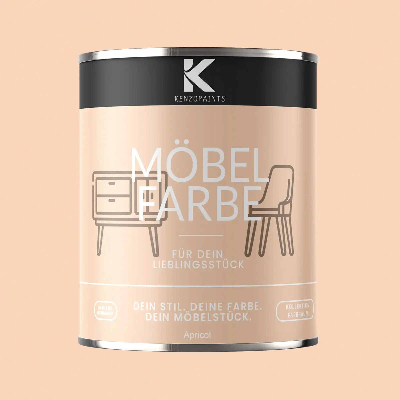 Kenzopaints Möbelfarbe - Apricot - Kenzopaints