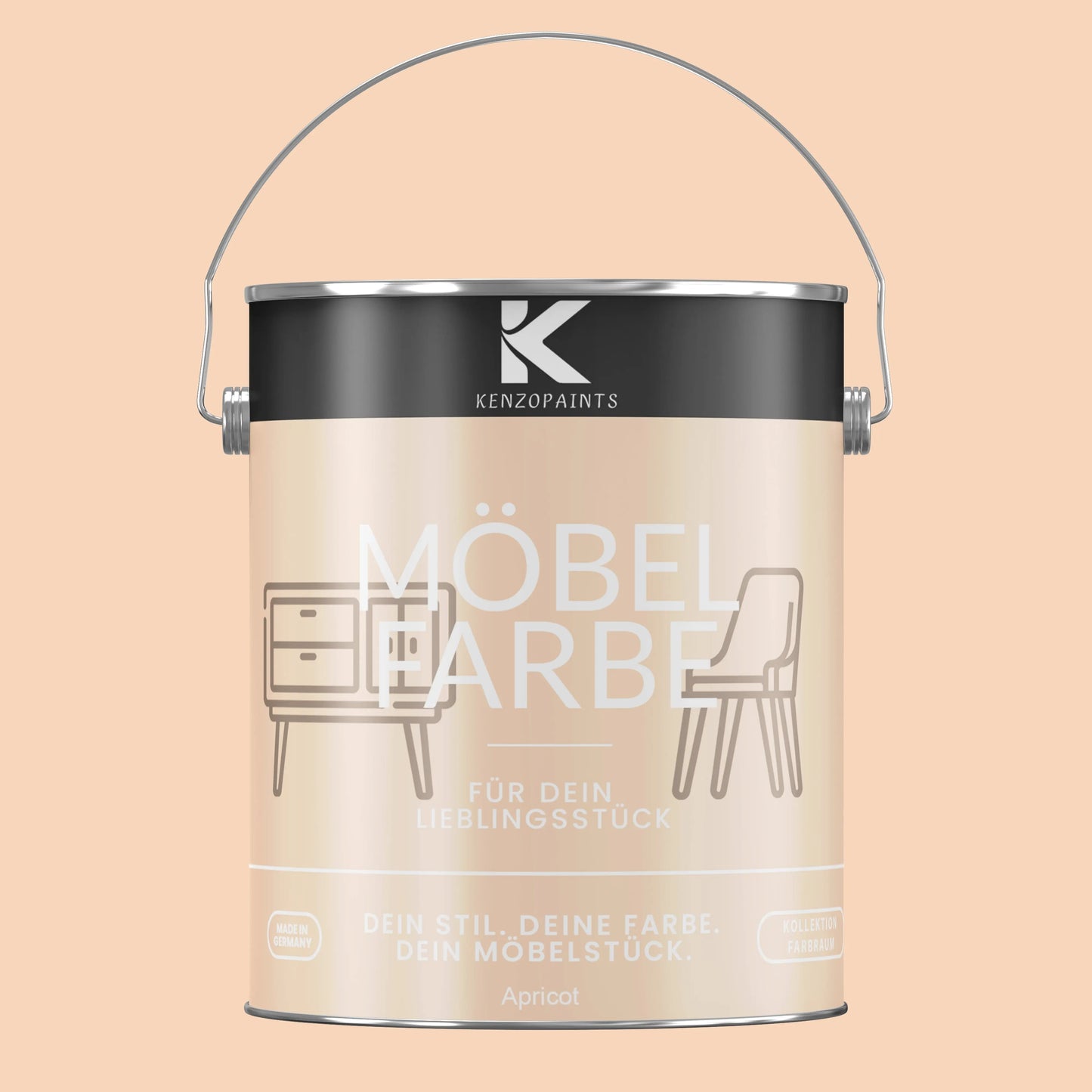 Kenzopaints Möbelfarbe - Apricot - Kenzopaints
