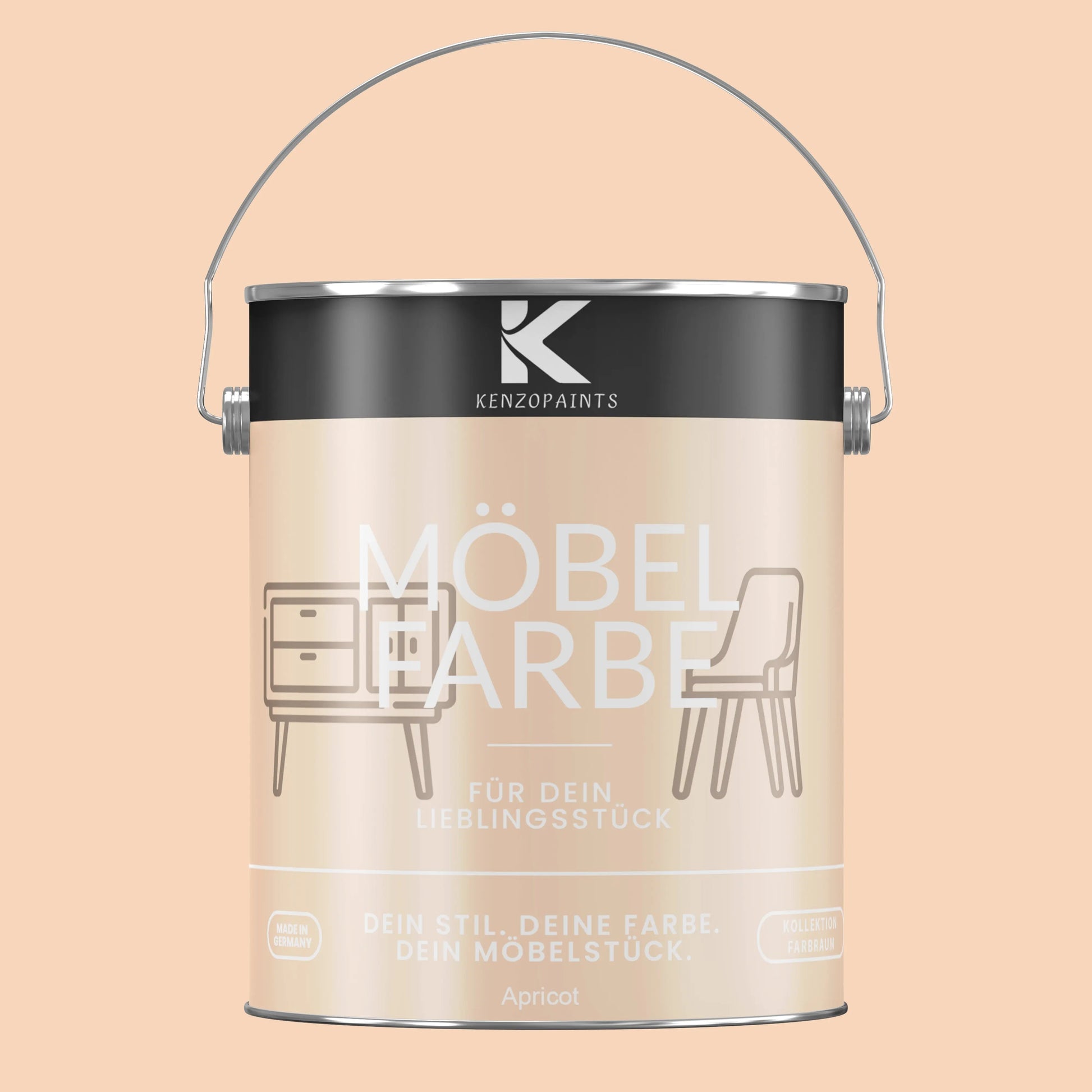 Kenzopaints Möbelfarbe - Apricot - Kenzopaints