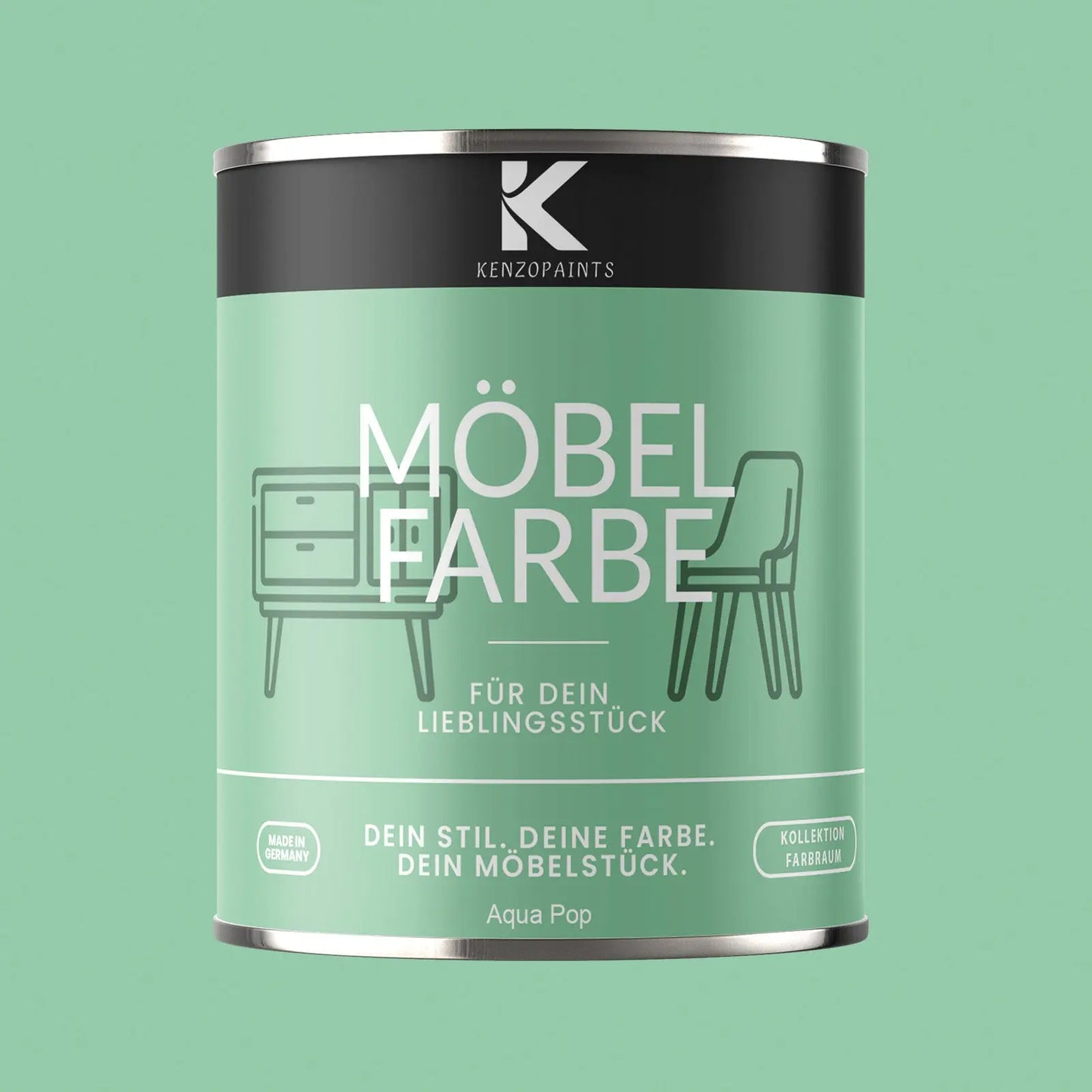 Kenzopaints Möbelfarbe - Aqua Pop Kenzopaints