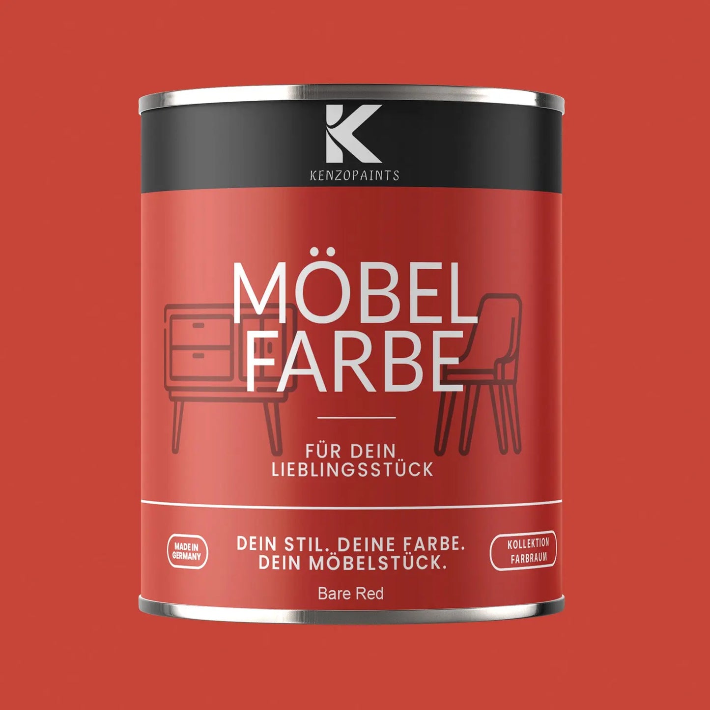 Kenzopaints Möbelfarbe - Bare Red Kenzopaints