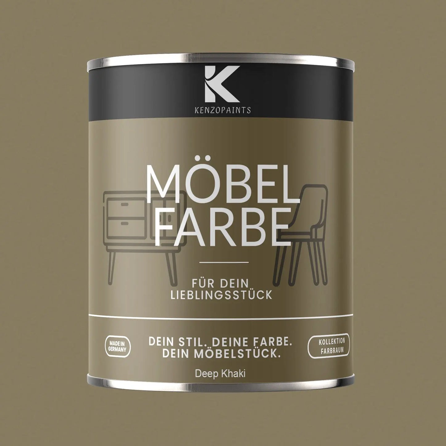Kenzopaints Möbelfarbe - Deep Khaki - Kenzopaints