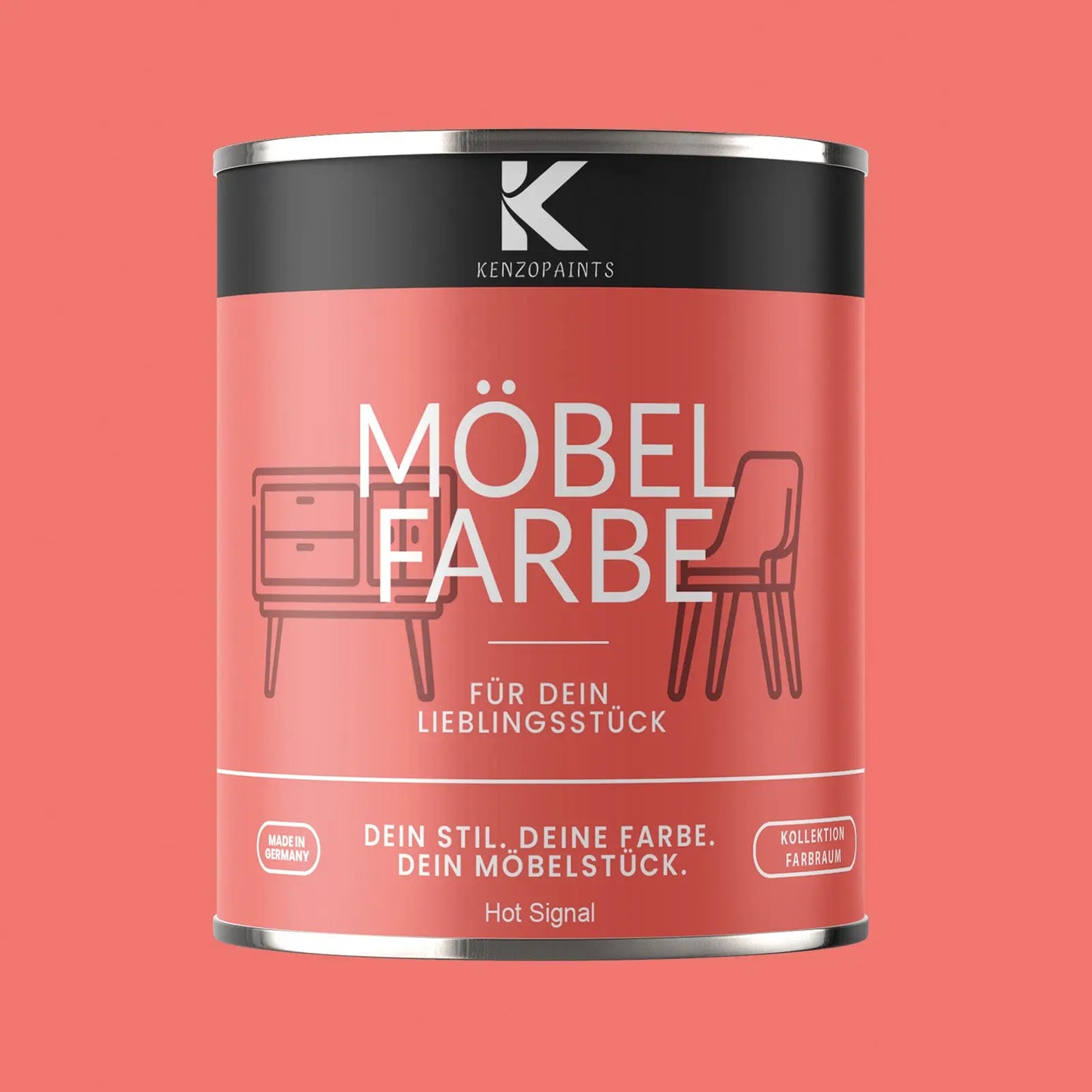 Kenzopaints Möbelfarbe - Hot Signal Kenzopaints
