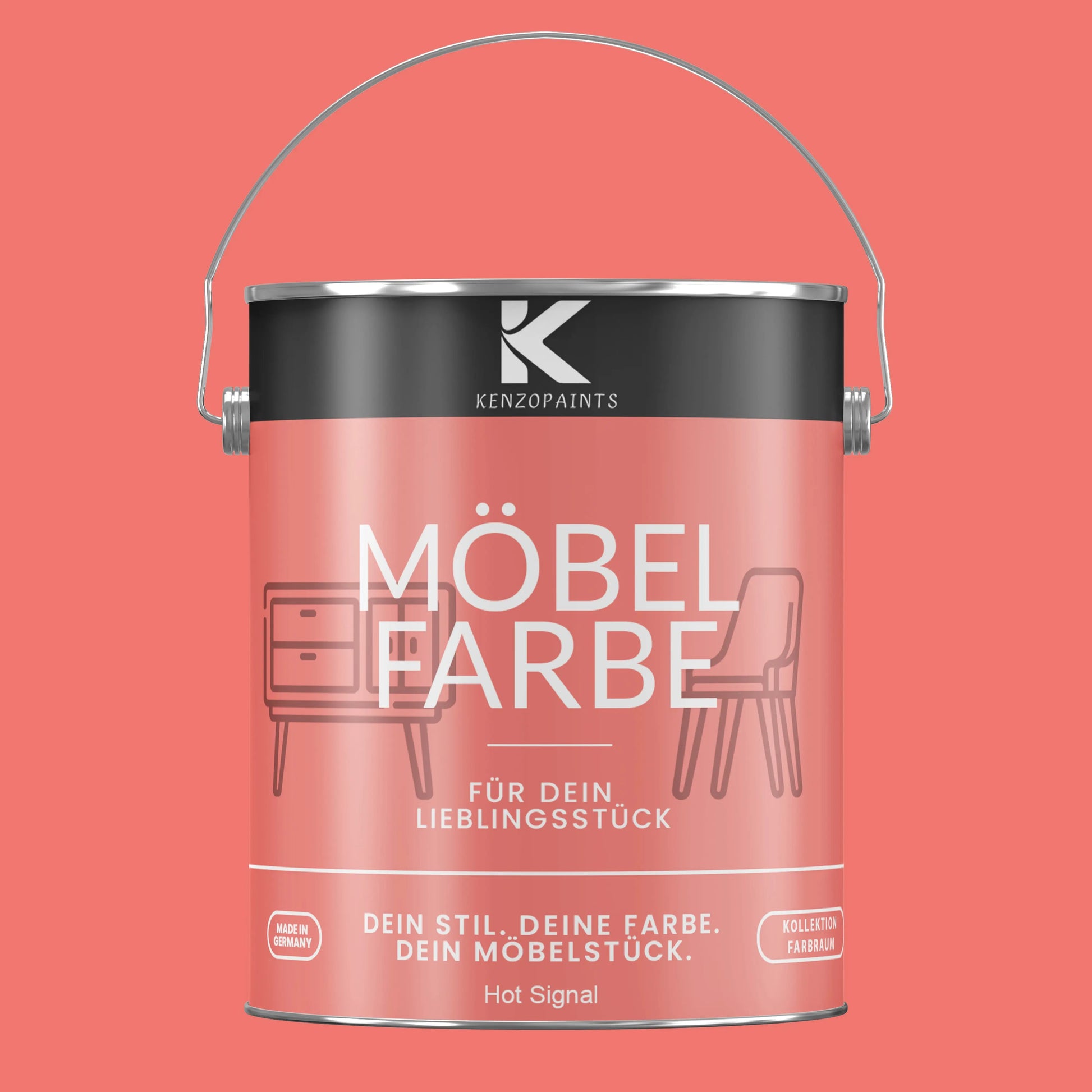 Kenzopaints Möbelfarbe - Hot Signal Kenzopaints