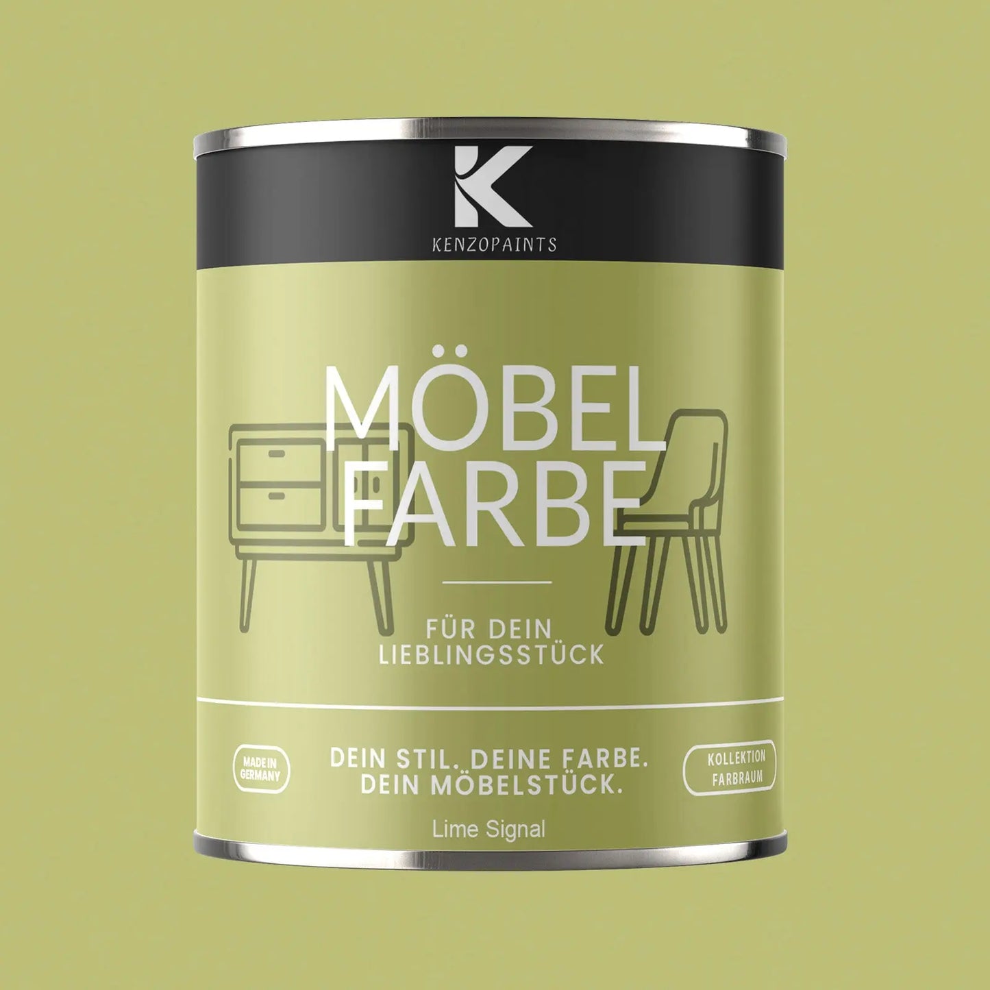 Kenzopaints Möbelfarbe - Lime Signal Kenzopaints