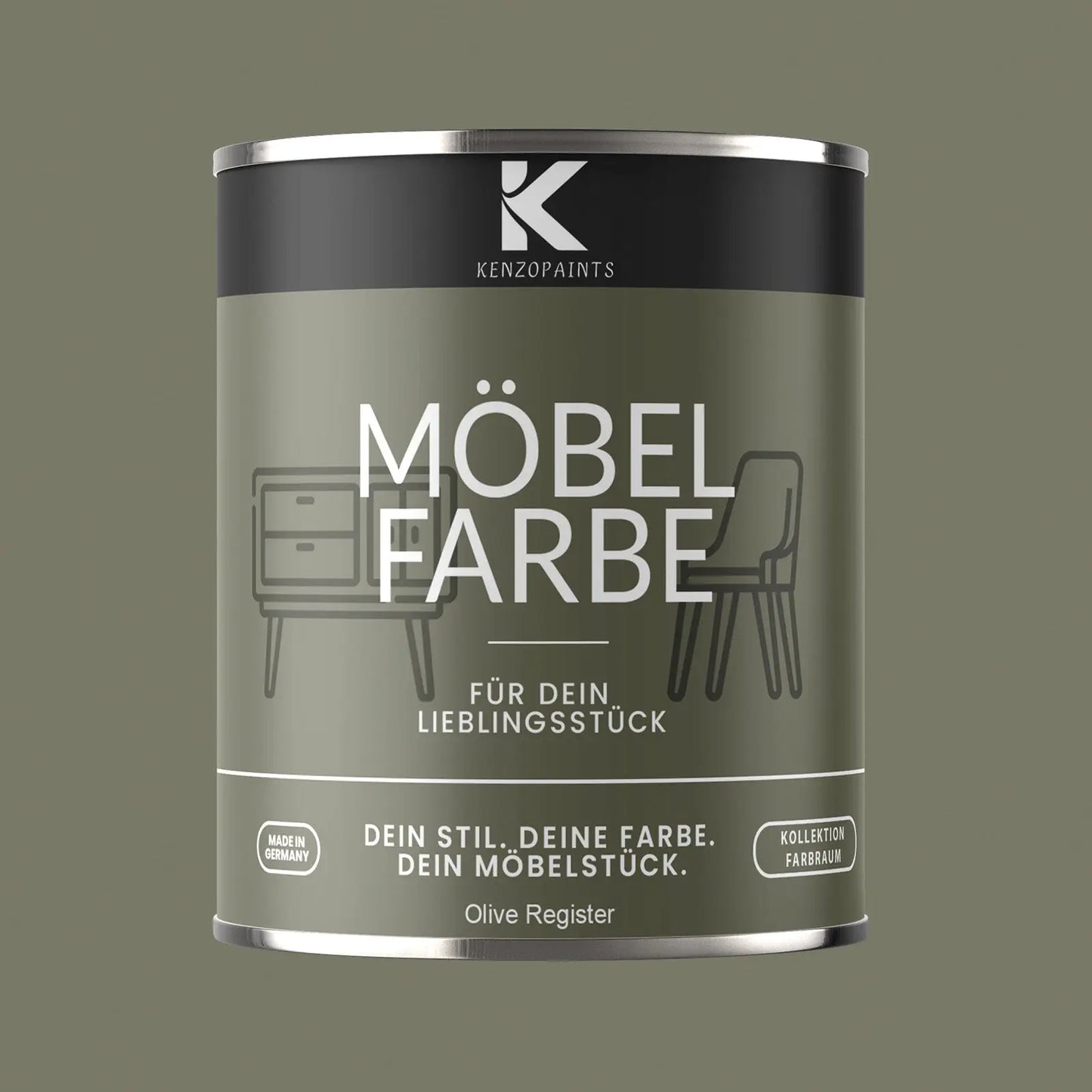 Kenzopaints Möbelfarbe - Olive Register - Kenzopaints