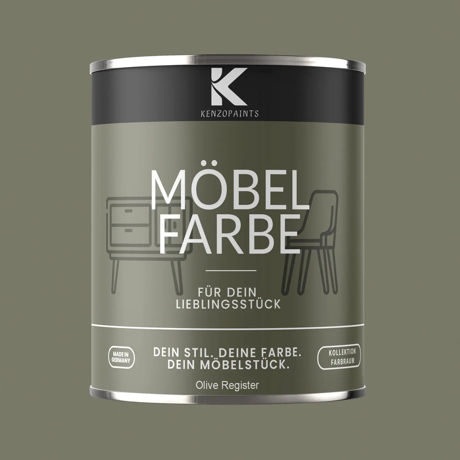 Kenzopaints Möbelfarbe - Olive Register - Kenzopaints