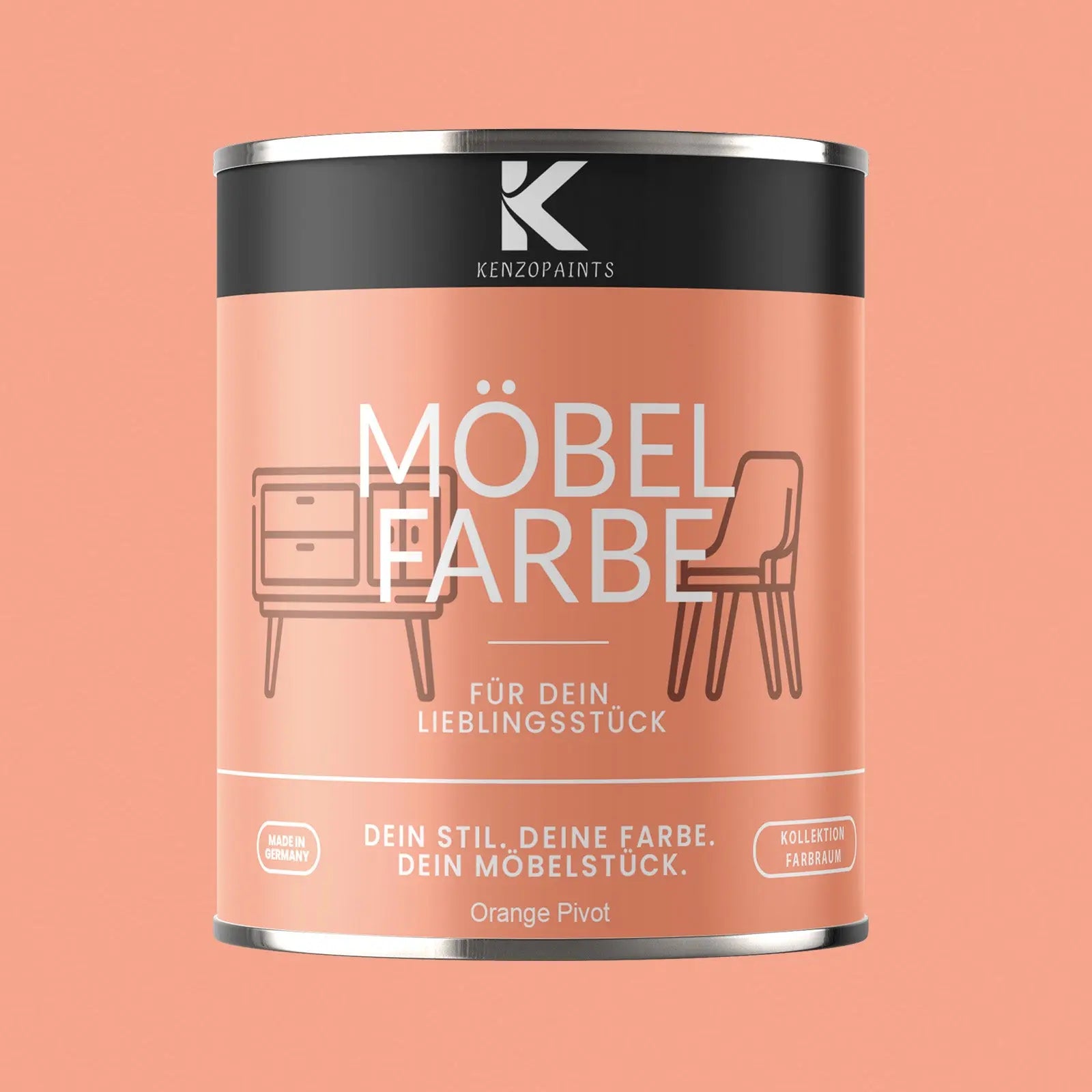 Kenzopaints Möbelfarbe - Orange Pivot Kenzopaints