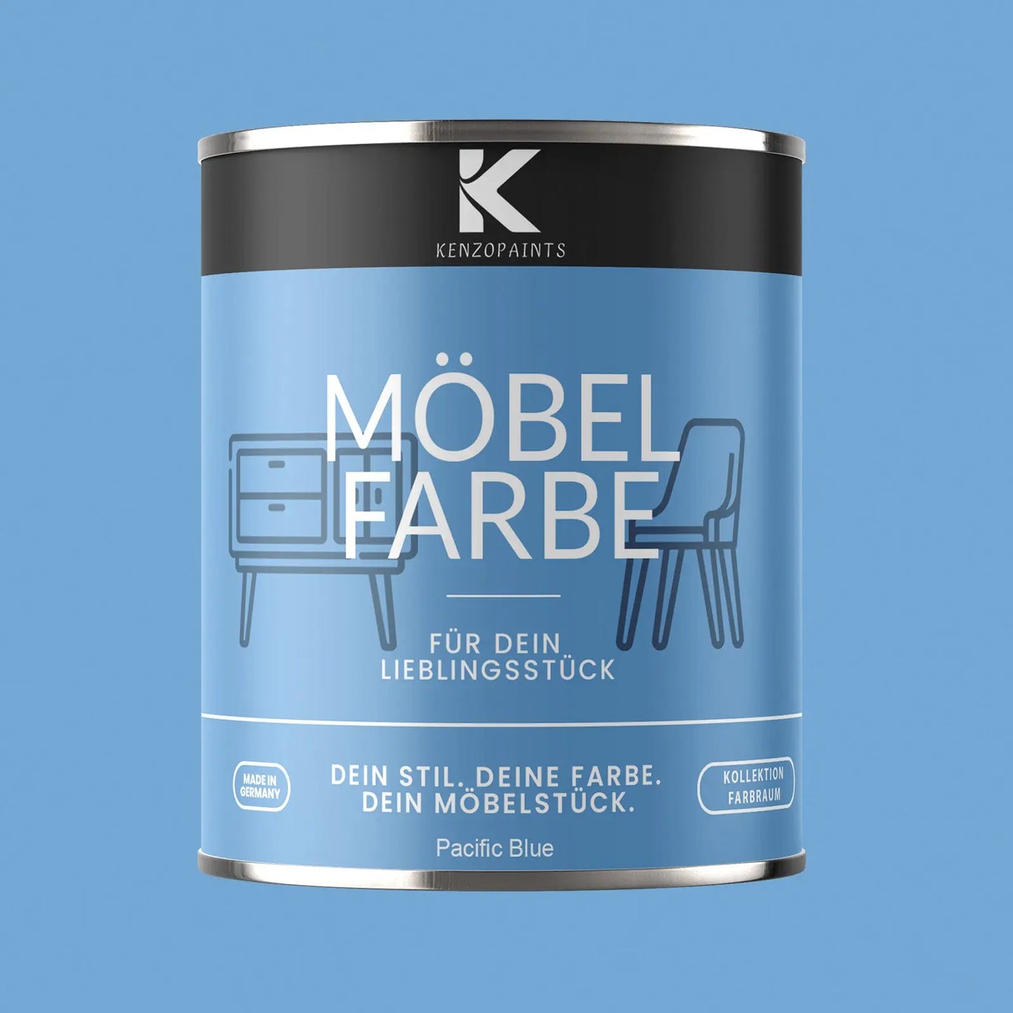Kenzopaints Möbelfarbe - Pacific Blue Kenzopaints