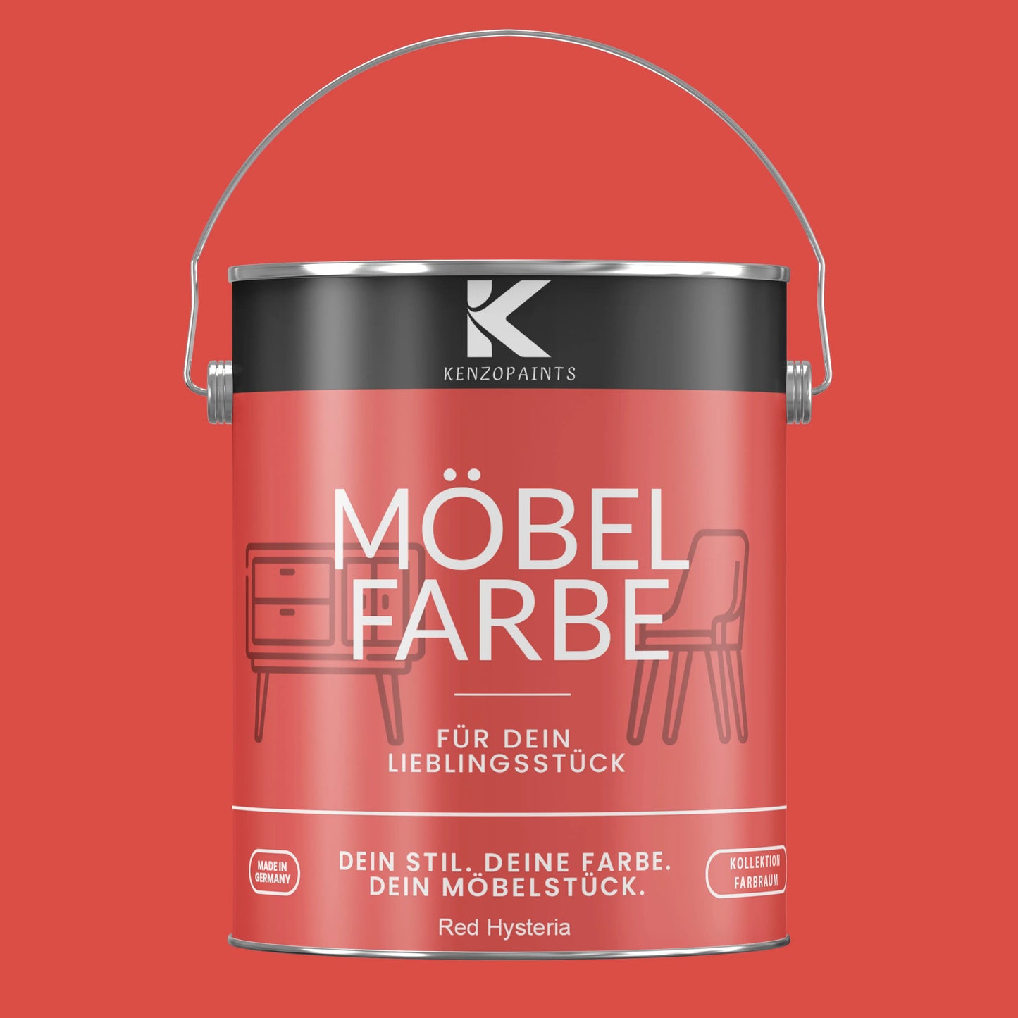 Kenzopaints Möbelfarbe - Red Hysteria Kenzopaints