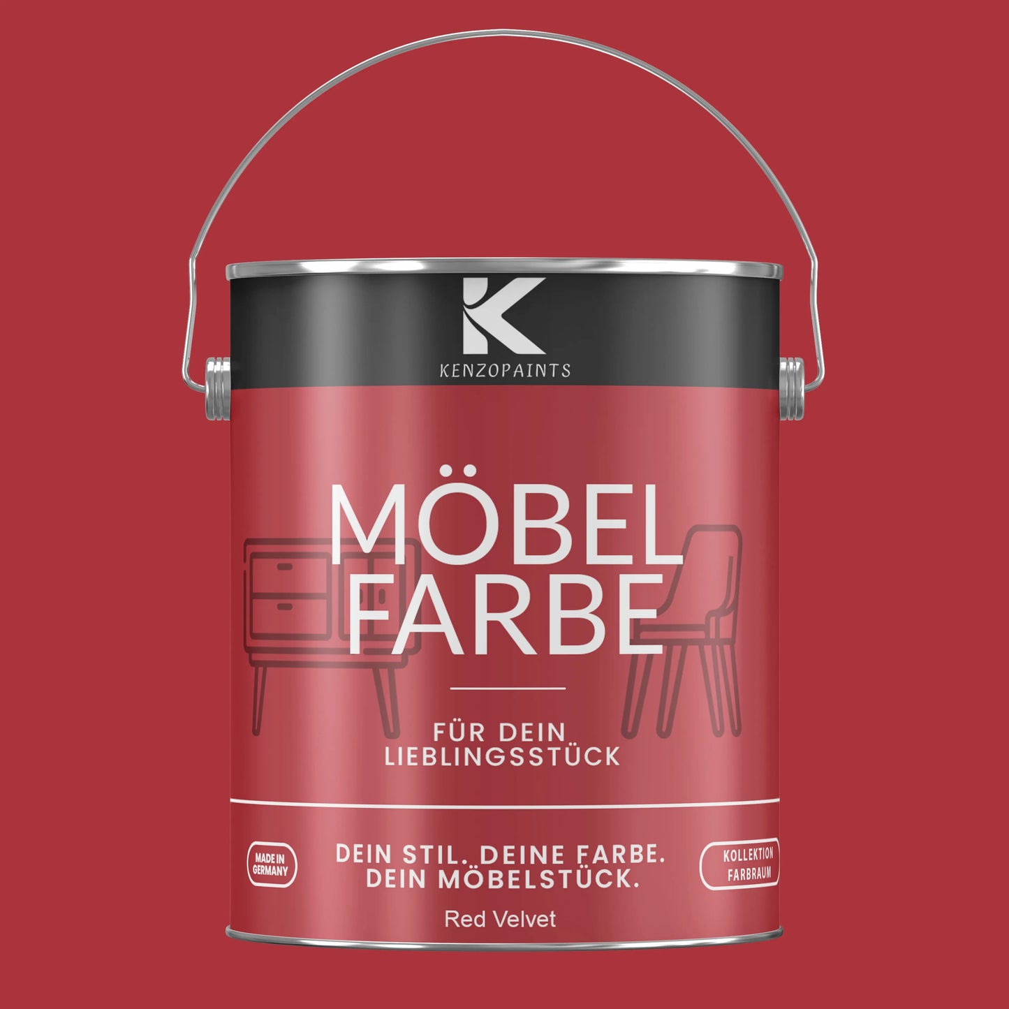 Kenzopaints Möbelfarbe - Red Velvet Kenzopaints