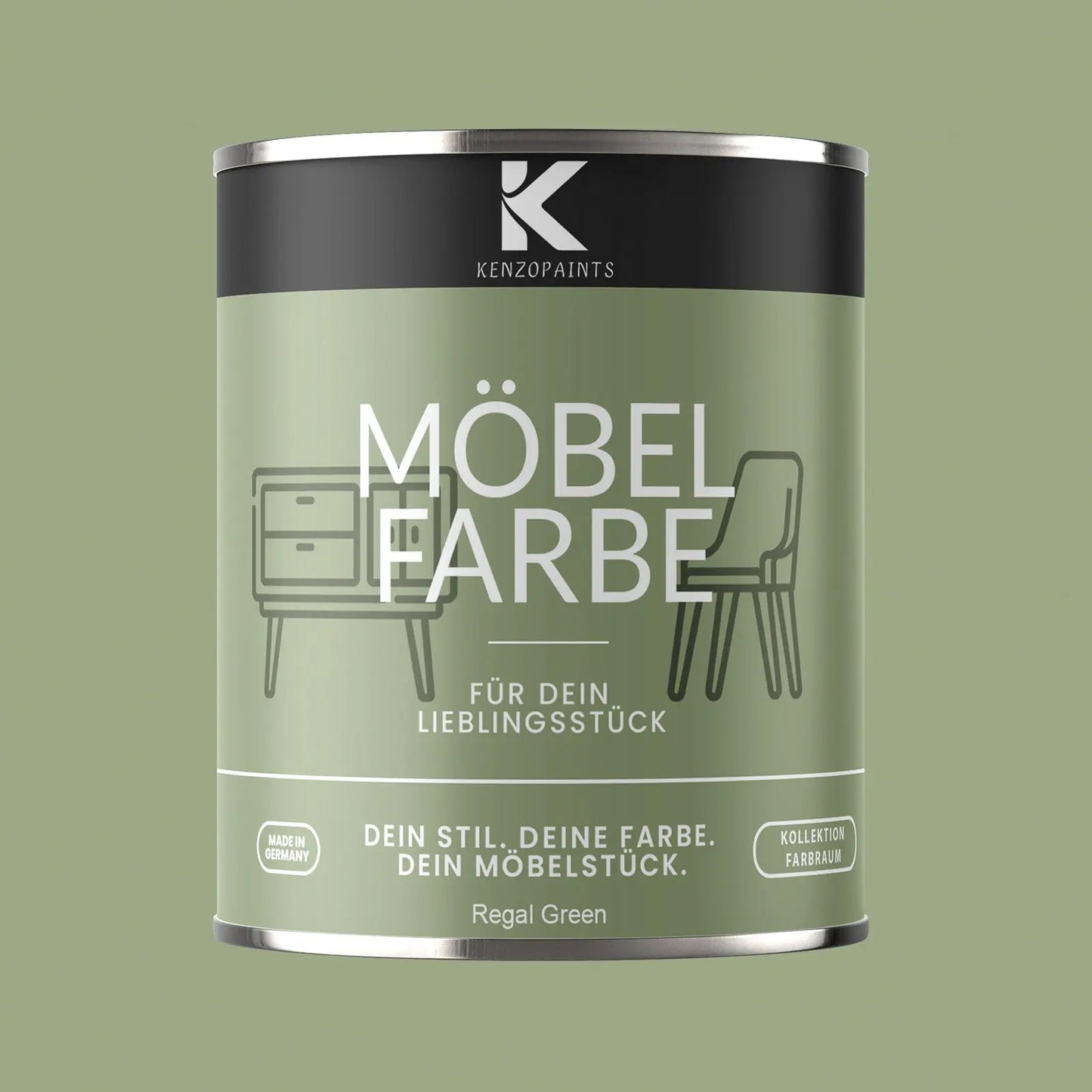 Kenzopaints Möbelfarbe - Regal Green - Kenzopaints