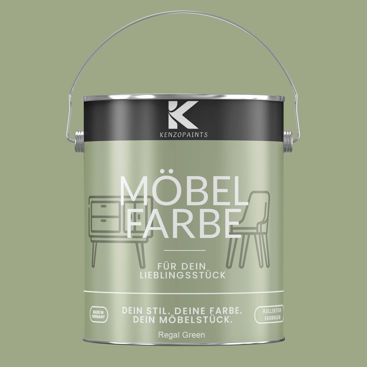 Kenzopaints Möbelfarbe - Regal Green - Kenzopaints