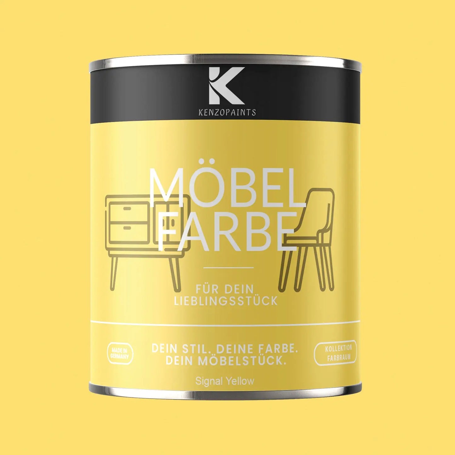 Kenzopaints Möbelfarbe - Signal Yellow - Kenzopaints