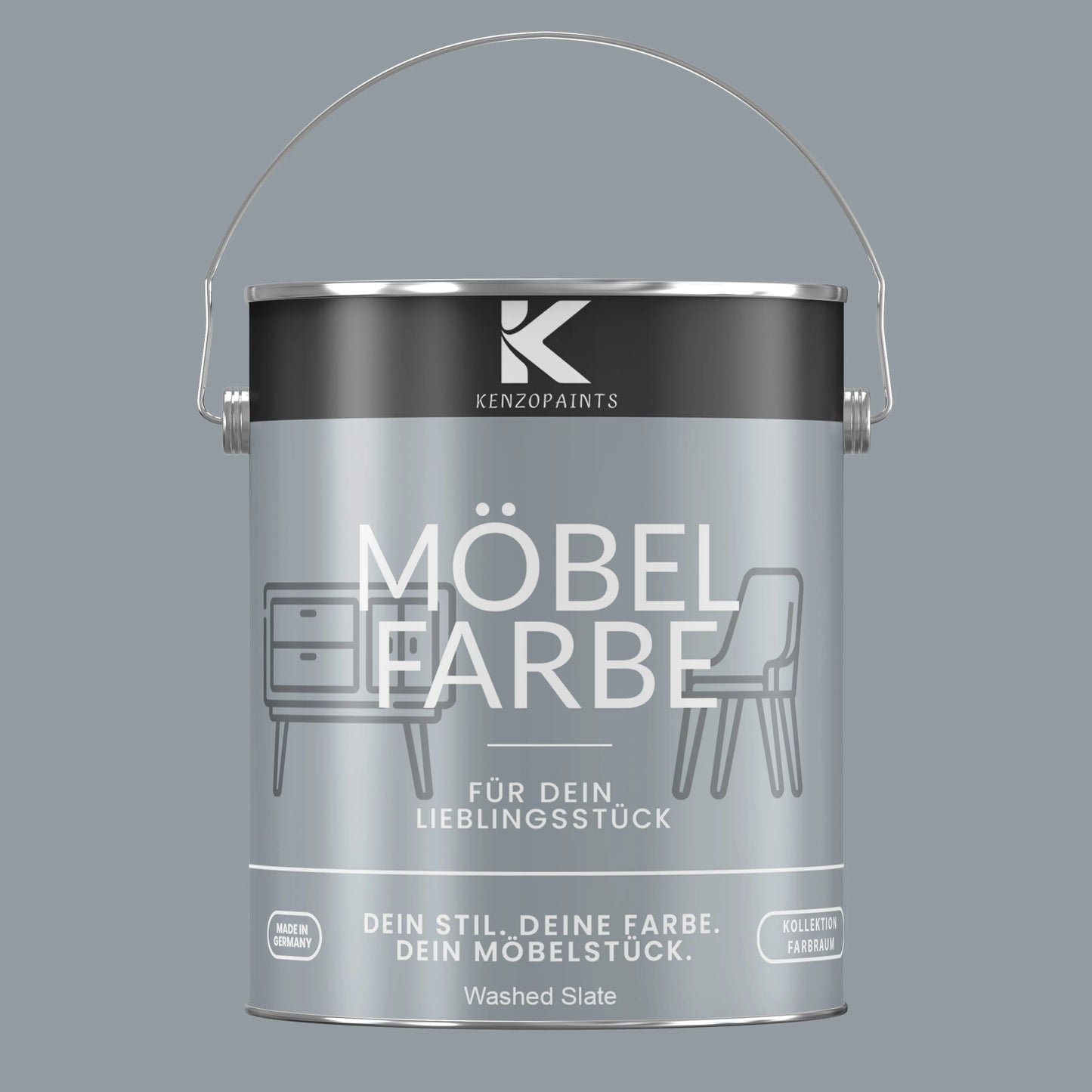 Kenzopaints Möbelfarbe - Washed Slate Kenzopaints