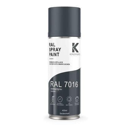 Kenzopaints RAL 7016 Anthrazitgrau Spraydose 400ml Seidenmatt Kenzopaints