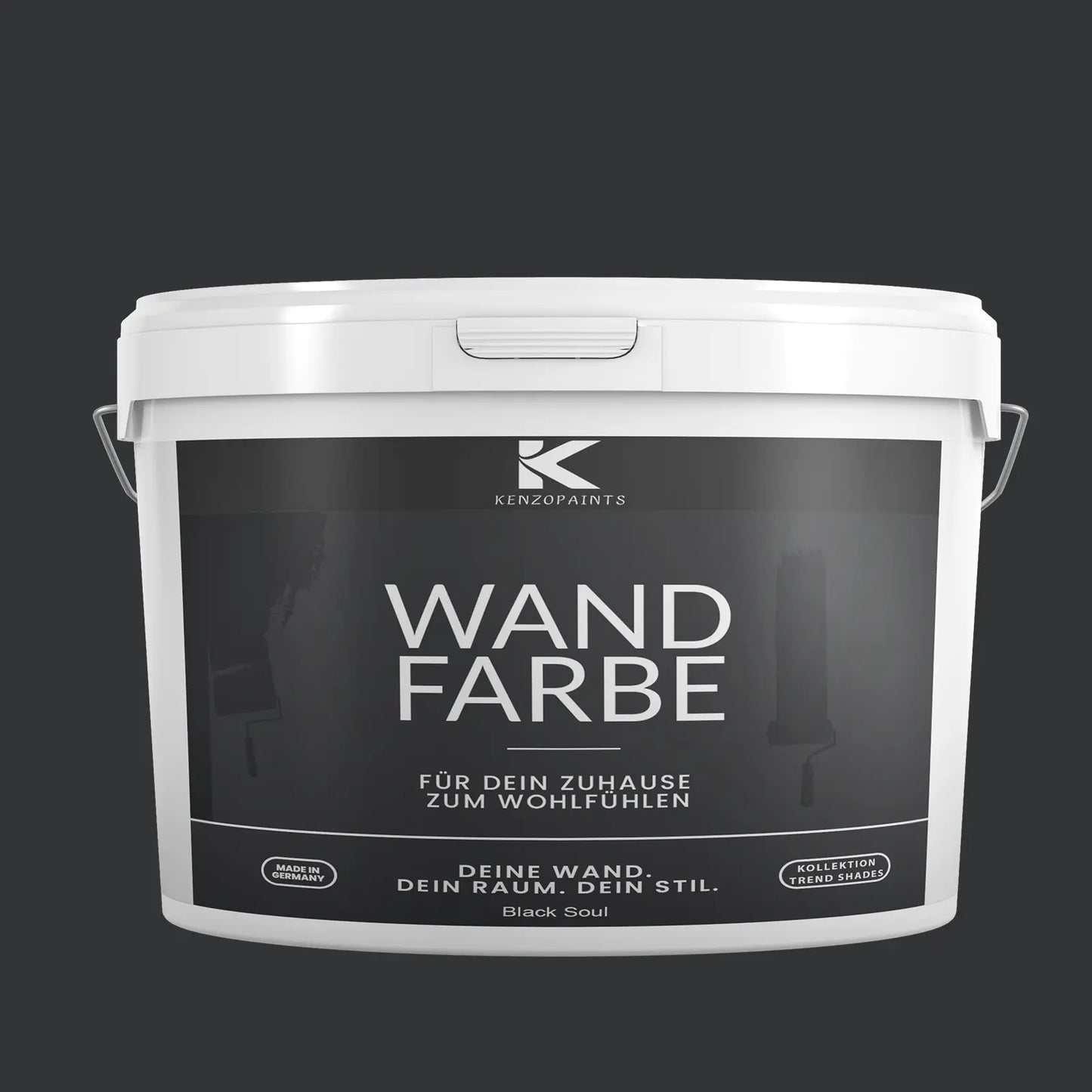 Kenzopaints Wandfarbe Designfarbe - Black Soul