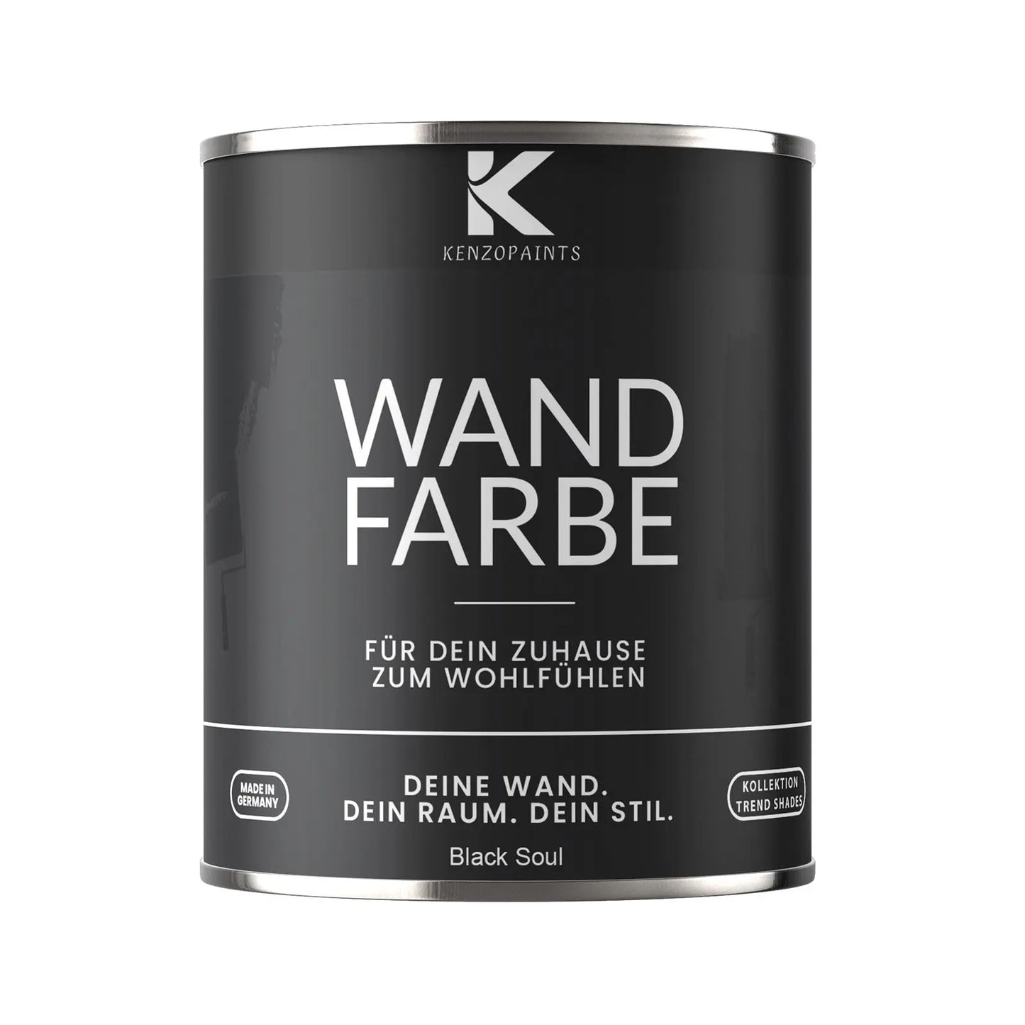 Kenzopaints Wandfarbe Designfarbe - Black Soul