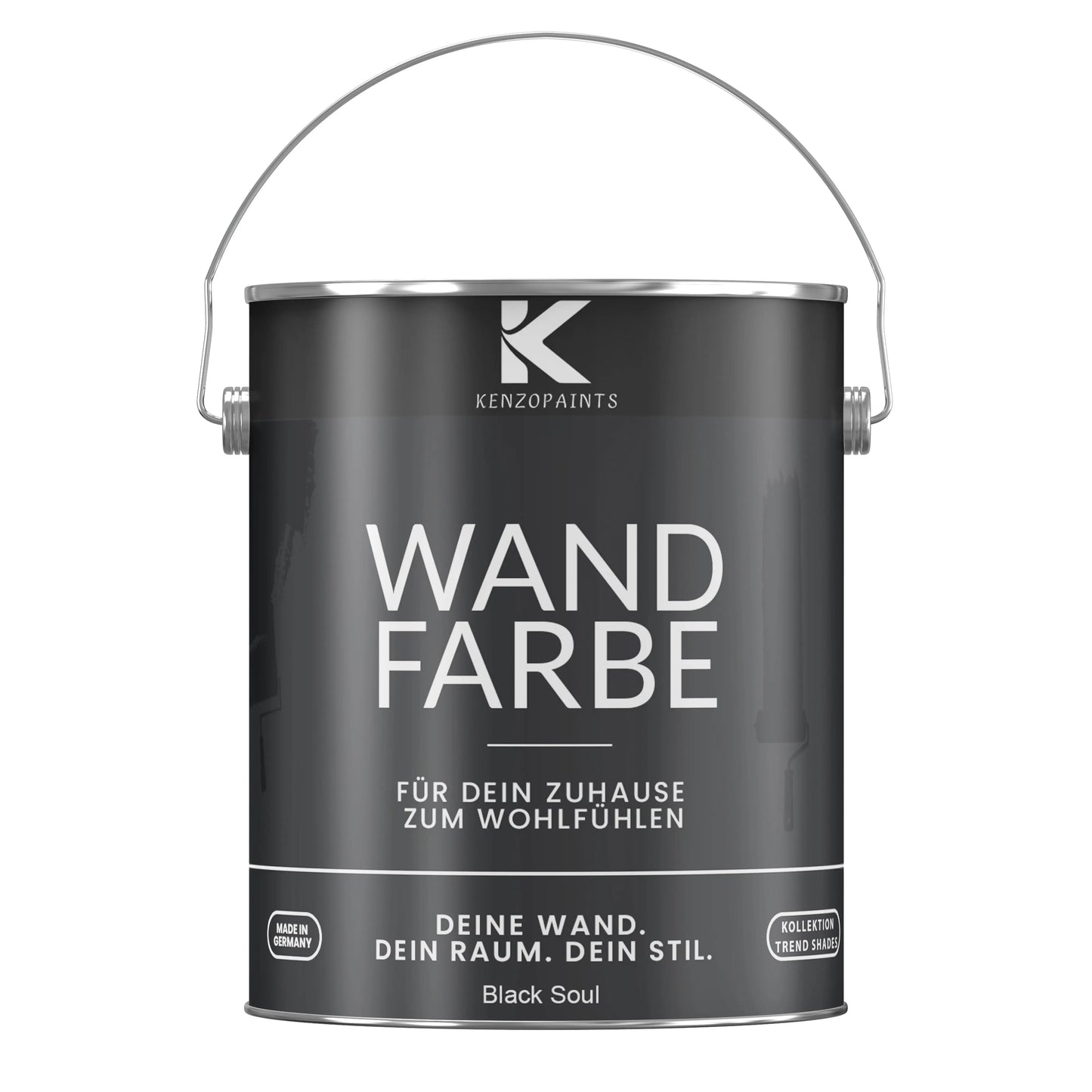 Kenzopaints Wandfarbe Designfarbe - Black Soul