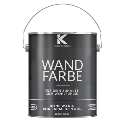 Kenzopaints Wandfarbe Designfarbe - Black Soul