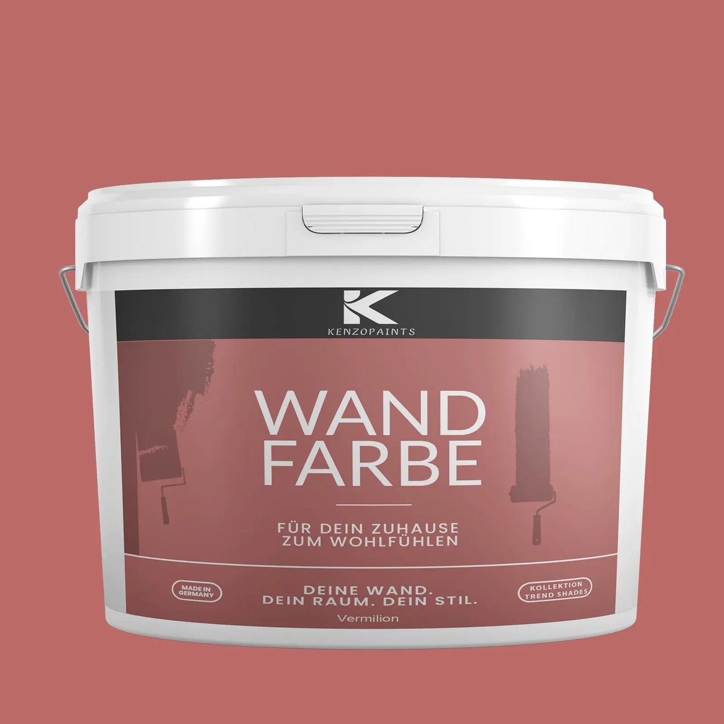 Kenzopaints Wandfarbe Designfarbe - Vermilion