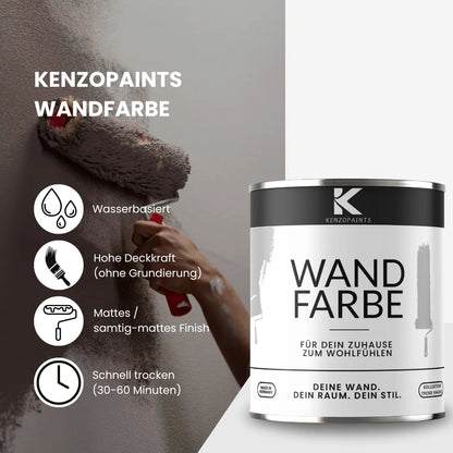 Kenzopaints Wandfarbe Designfarbe - Vermilion