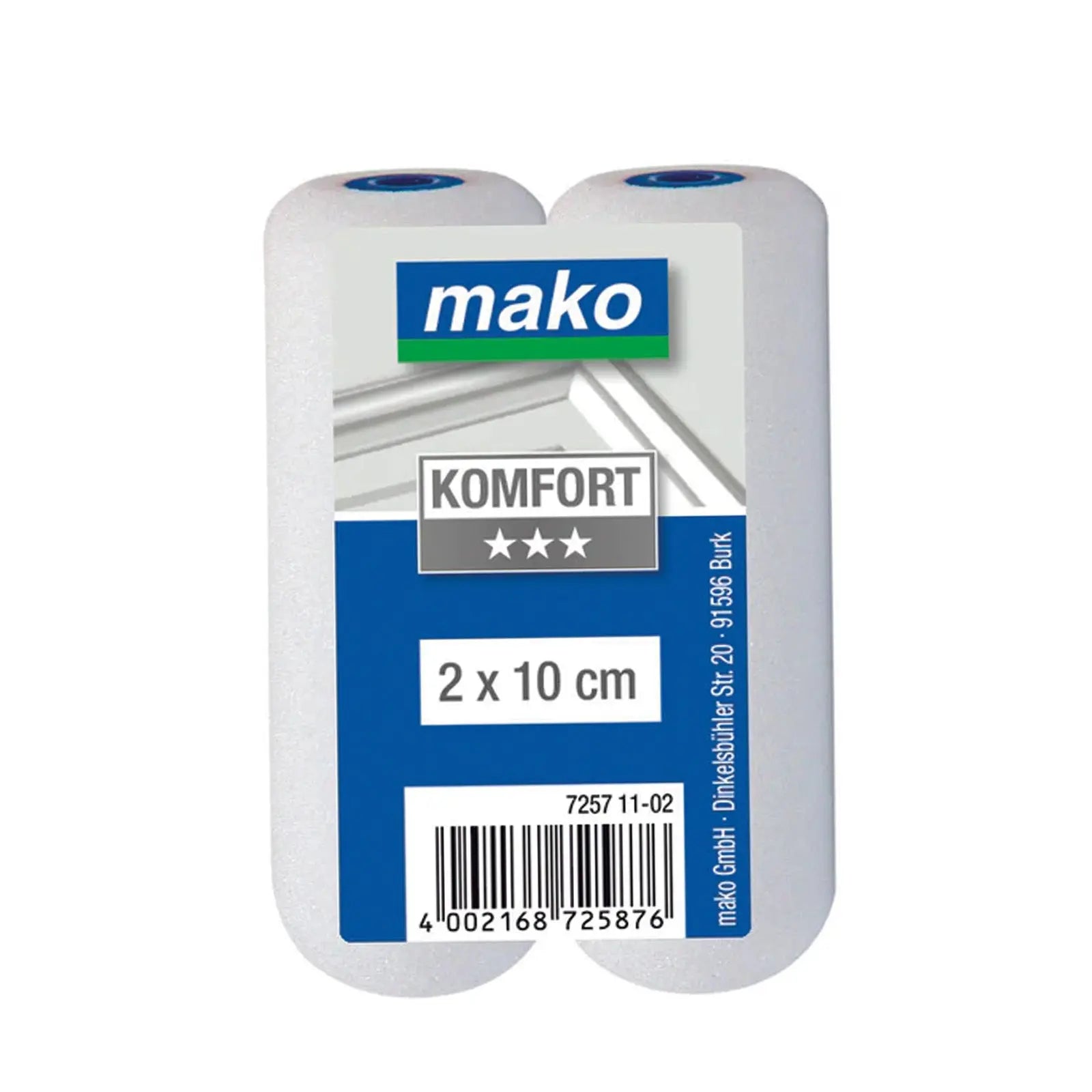 Mako Komfort Ersatzwalzen 2x10cm Ersatzrolle - Kenzopaints