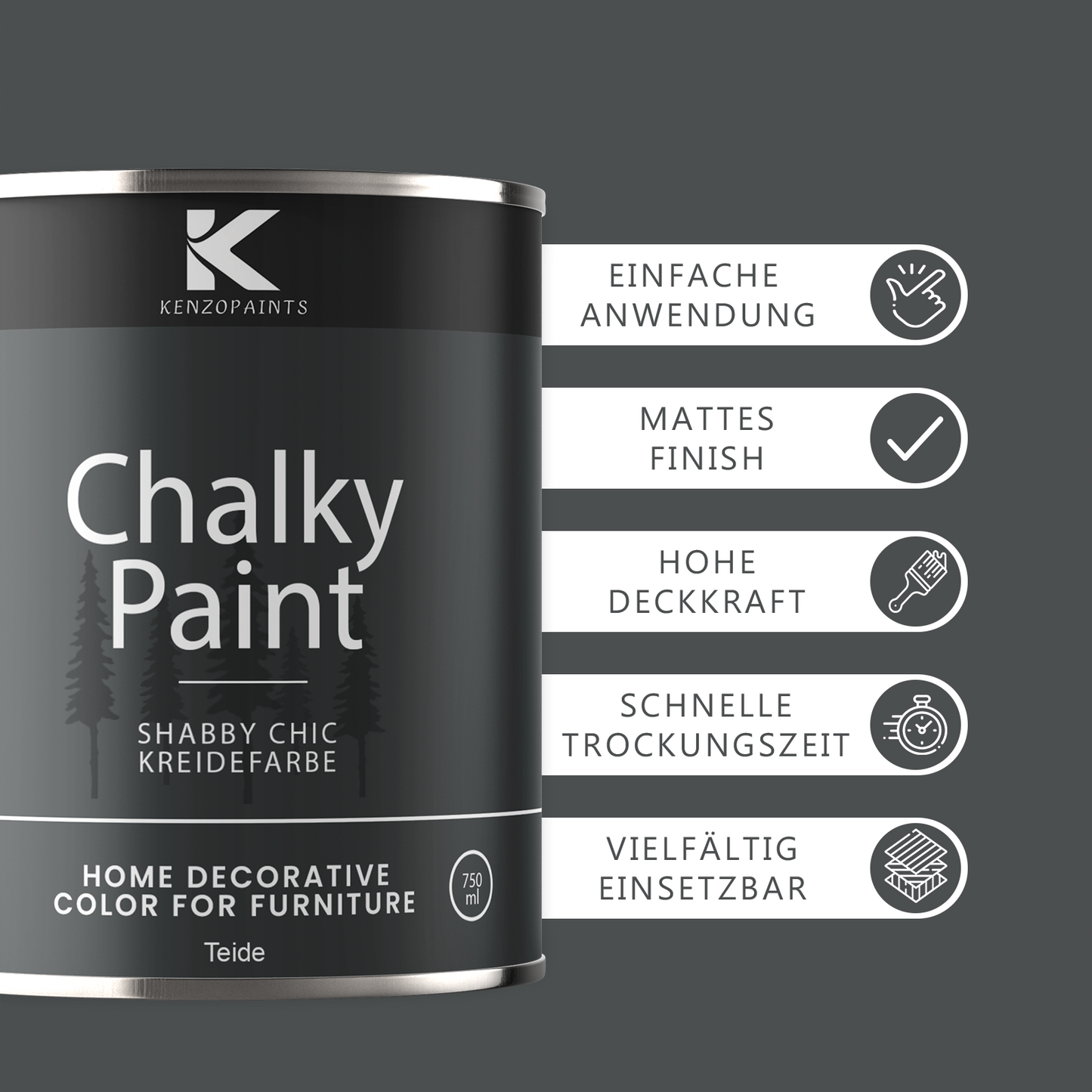 Kenzopaints Chalky Paint - Teide