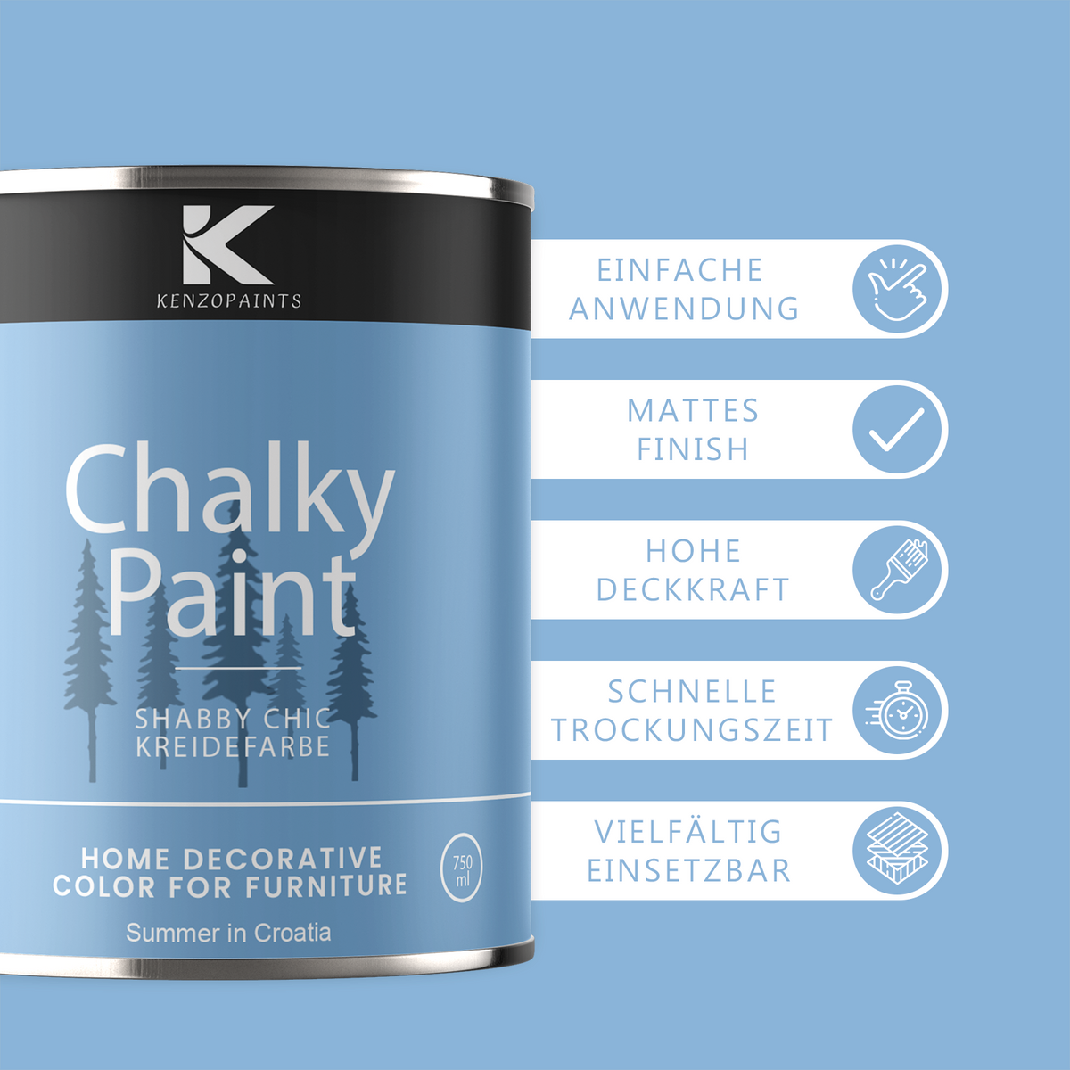 Kenzopaints Chalky Paint - Summer in Croatia