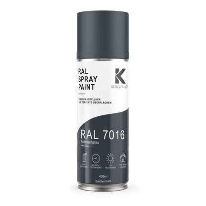 Kenzopaints RAL 7016 Anthrazitgrau Spraydose 400ml Seidenmatt
