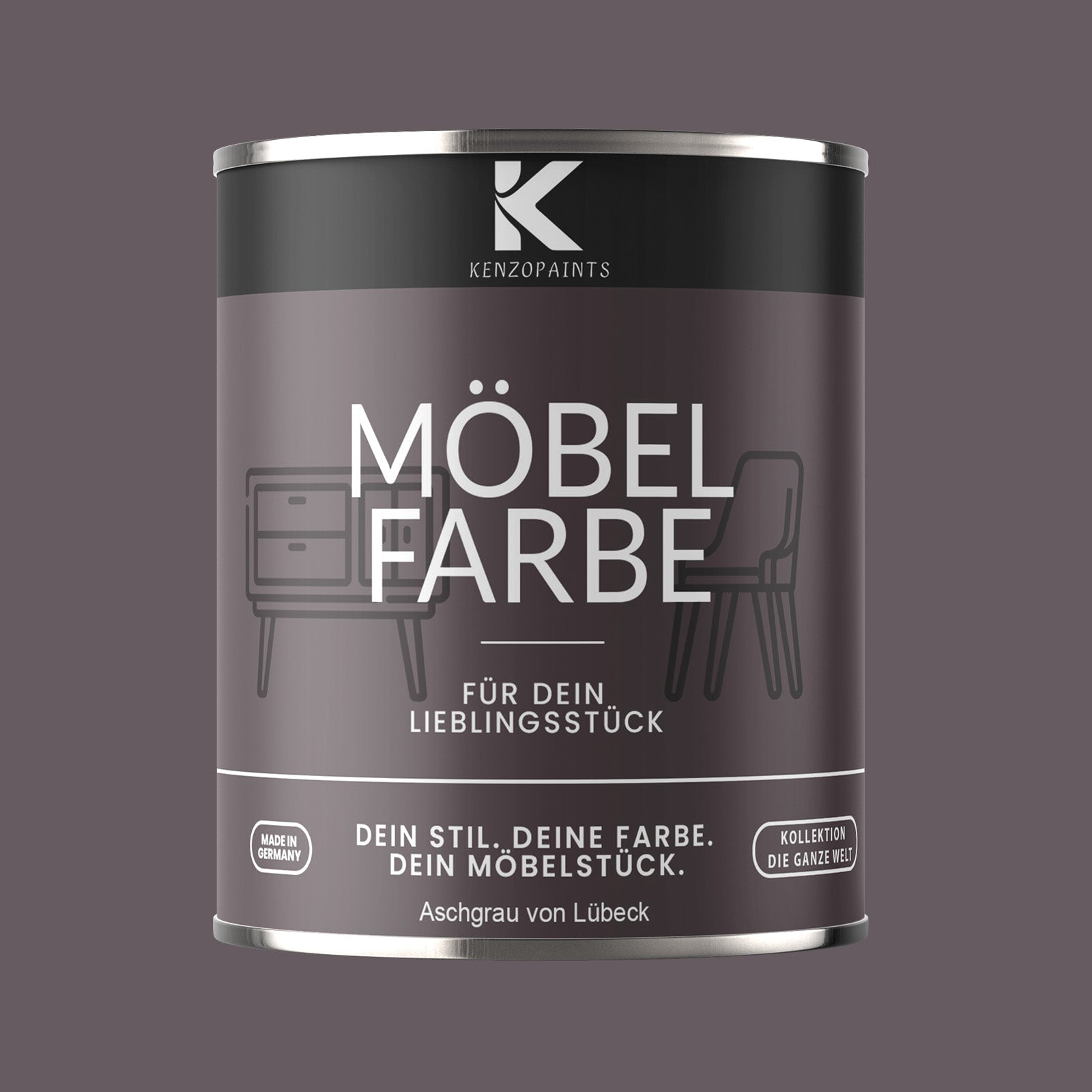 Kenzopaints Möbelfarbe - Aschgrau von Lübeck