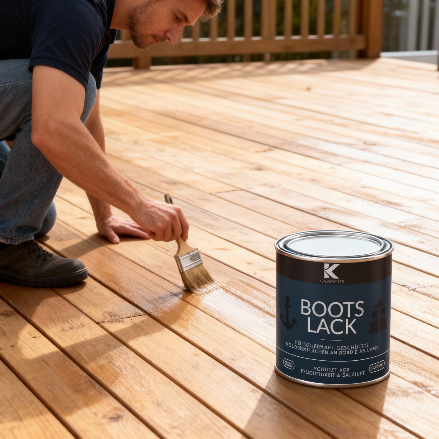 Kenzopaints Bootslack Holzsiegel Klarlack - Seidenmatt